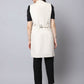 Even Apparels White Polywool Open Front Corduroy Women's Long Coat | Swadesiicart