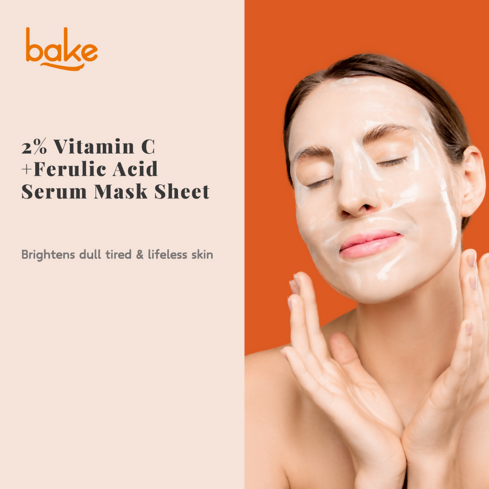 Bake 2% Vitamin C + Ferulic Acid Serum Sheet Mask | Swadesiicart
