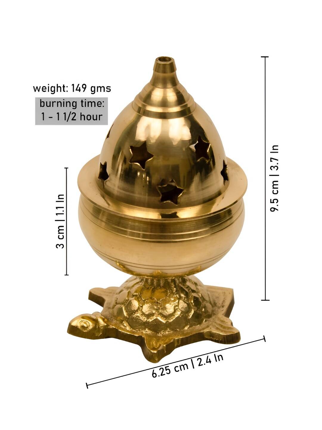 Spillbox Gold-Toned Brass Kachua Goblet Diyas Pooja Essential | Swadesiicart