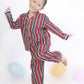 Breathables Kids Cotton Night Suit – Red Stripes Shirt & Pyjama Co-Ord Set For Boys & Girls