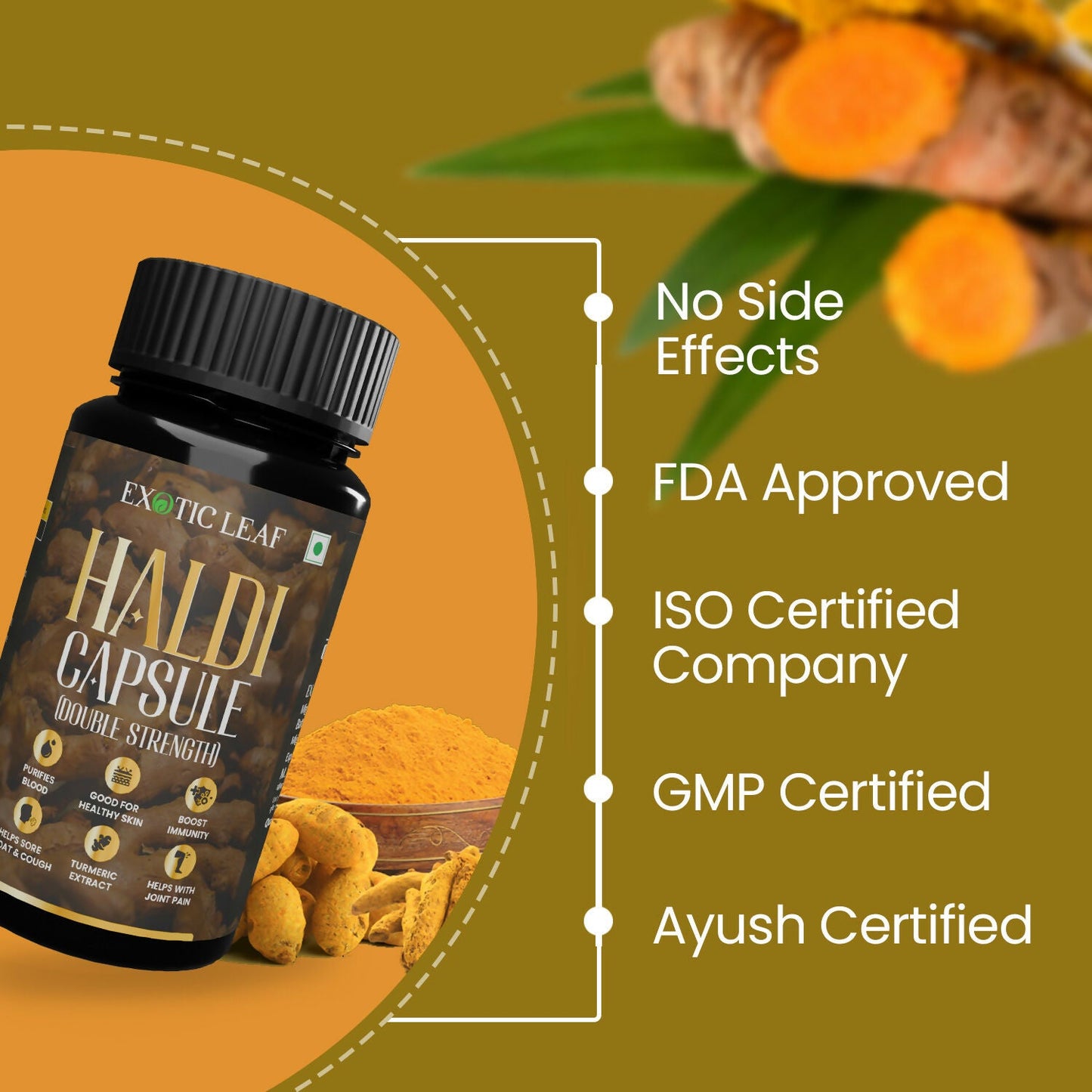 Exotic Leaf Haldi Tablets - Swadesiicart