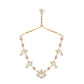 Nuyug 22K Gold Plated Regal Enamel Bloom Pearl Drop Necklace | Swadesiicart