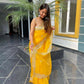 Vamsee Shirovastra Yellow Organza Saree - Swadesiicart
