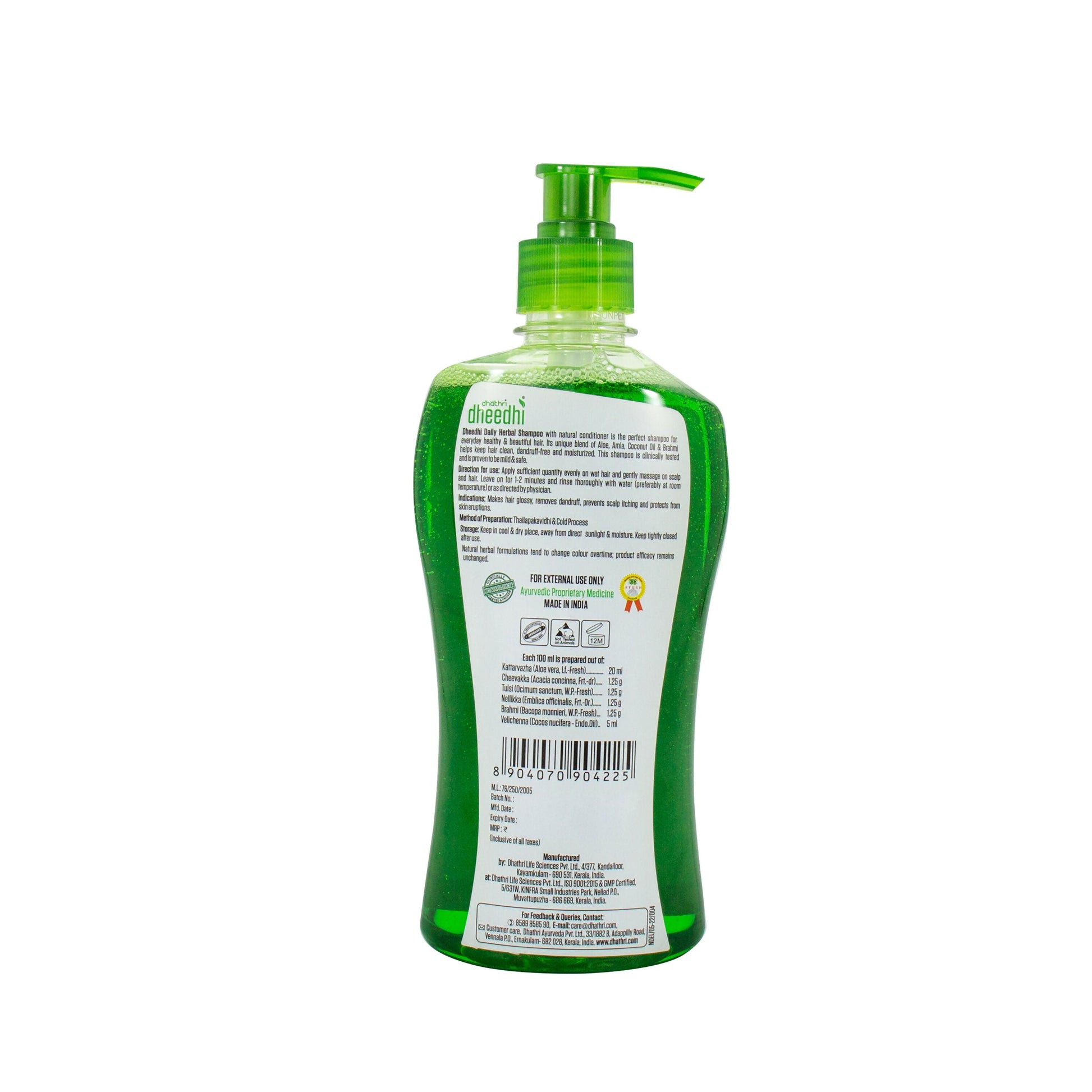 Dhathri Dheedhi Daily Herbal Shampoo To Reduce Dandruff & Promote Hair Growth - Swadesiicart