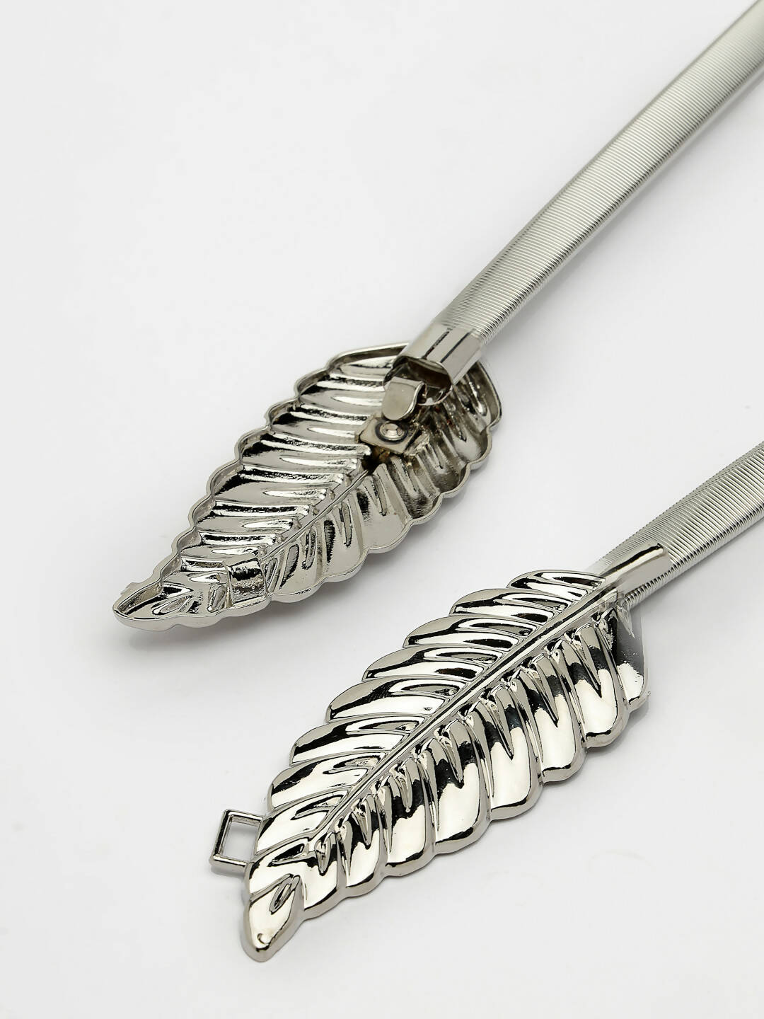 NVR Women Circular Silver Plated Stretchable Metal Belt | Swadesiicart