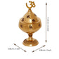 eCraftIndia Gold-Toned Om and Swastik Brass Diya - Swadesiicart