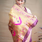 Jyoti Fashion Women's Wine Paithani Silk Zari Woven Saree with Blouse | Swadesiicart