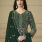 Bottle Green Embroidered Trendy Style Anarkali Suit - Emponline | Swadesiicart