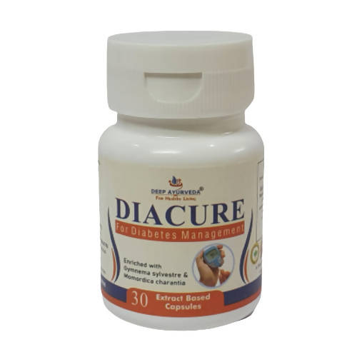 Deep Ayurveda Diacure 500mg Veg Capsules - DEEP AYURVEDA