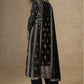 Anaita Black Chinon Silk Stitched Suit with Embroidery & Sequence Work