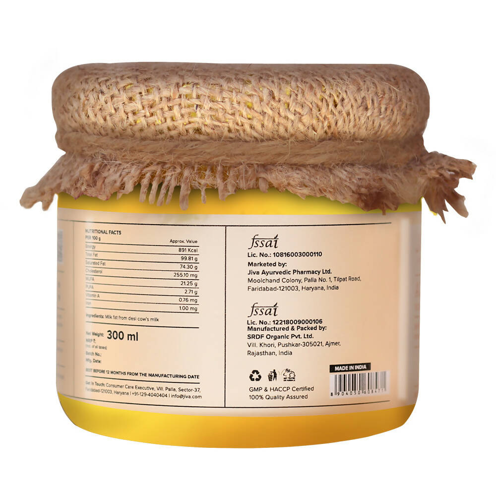 Jiva Ayurveda A2 Gir Desi Cow Ghee | Desi Gir Cow Ghee | Pure and Natural Ghee From A2 Cow Milk - Swadesiicart