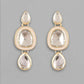 VOJ Kundan Studded Silver Plated White Color Jewellery Set with MaangTikka - Swadesiicart
