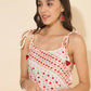 Janasya Women's White Cotton Geometric Printed Casual A-line Co-ords - Swadesiicart