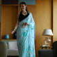 Vamsee Laxmi Blue Georgette Saree - Swadesiicart