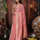 Shree Shyam Fashion Organza Pink Saree