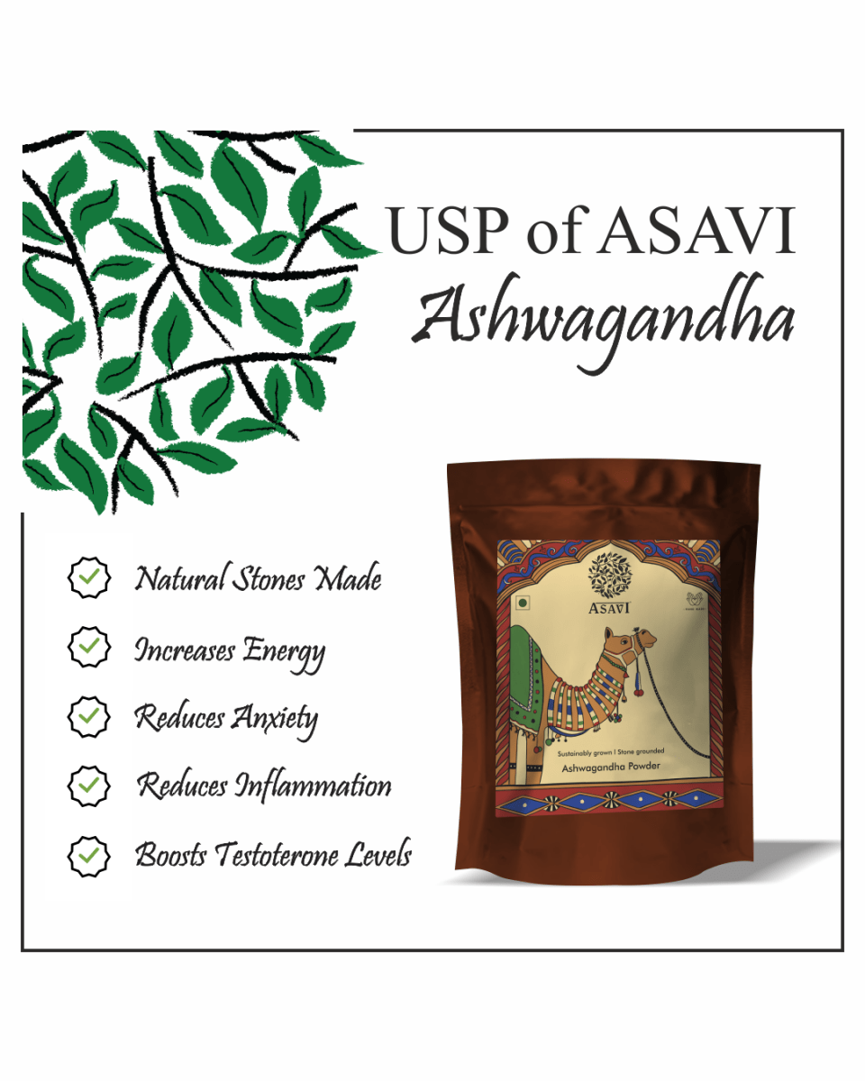 Asavi Stonemade Ashwagandha Powder - Swadesiicart