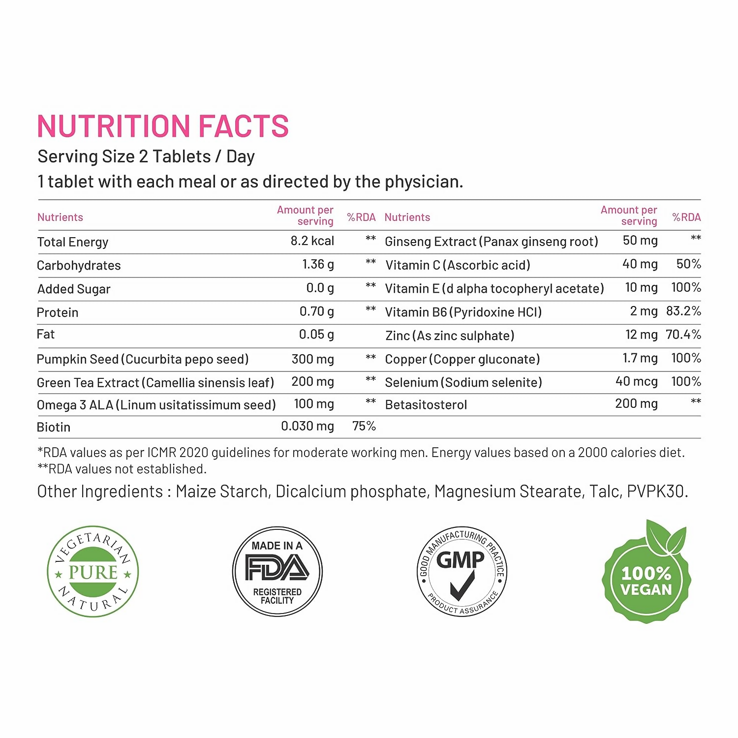 Bliss Welness DHT Blocker Tablets - Swadesiicart