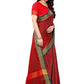 Vamika Banarasi Jacquard Weaving Red Color Saree | Swadesiicart