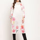 Ahalyaa Women Beige Velvet Digital Print Kurta | Swadesiicart