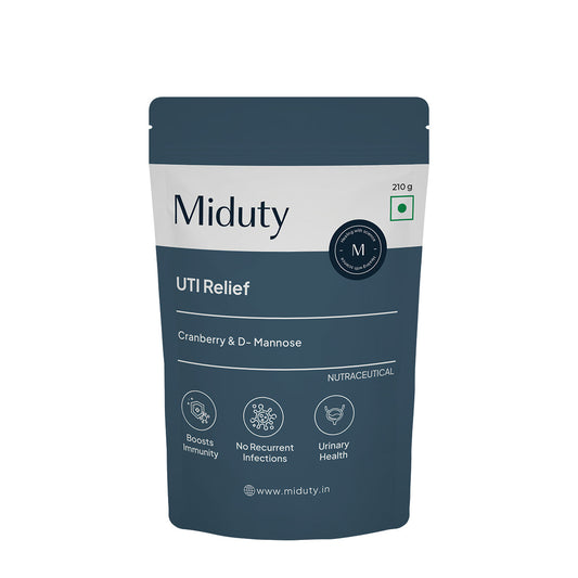 Miduty by Palak Notes UTI Relief with D-Mannose And Cranberry-Vanilla Flavor | Swadesiicart