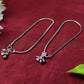 Mominos Fashion Kamal Johar Oxidised Silver Simple Anklets | Swadesiicart