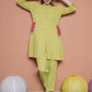 Women Republic Green Cotton Kurta Set With Embroidered Pockets | Swadesiicart