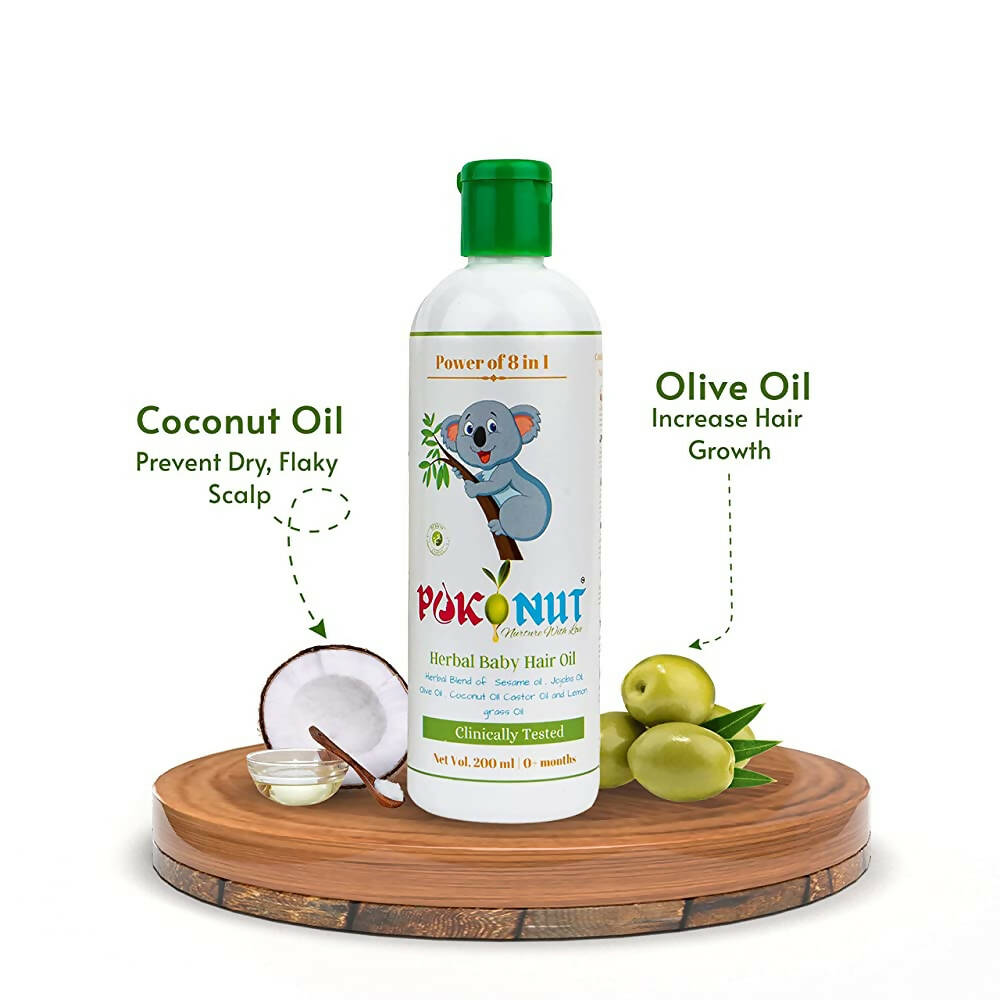 Pokonut Herbal Chemical Free Baby Hair Oil - Swadesiicart