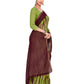 Mimosa Women's Green Chiffon Banarasi Silk Saree | Swadesiicart