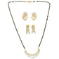 AanyaCentric Gold-Polished Mangalsutra with Pendant, 2 Pair Earrings