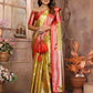 Anaita Golden Tissue Silk With Zari Weaving Saree With Blouse