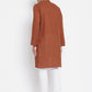 Even Apparels Brown Pure Cotton Men's Sherwani Kurta With Open Front | Swadesiicart