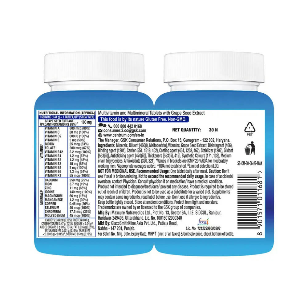Centrum Men Supports Overall Health Tablets - Swadesiicart