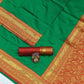 DEIANA'S Beautiful Designer Golden zari Soft Lichi Silk Saree - Green - Swadesiicart