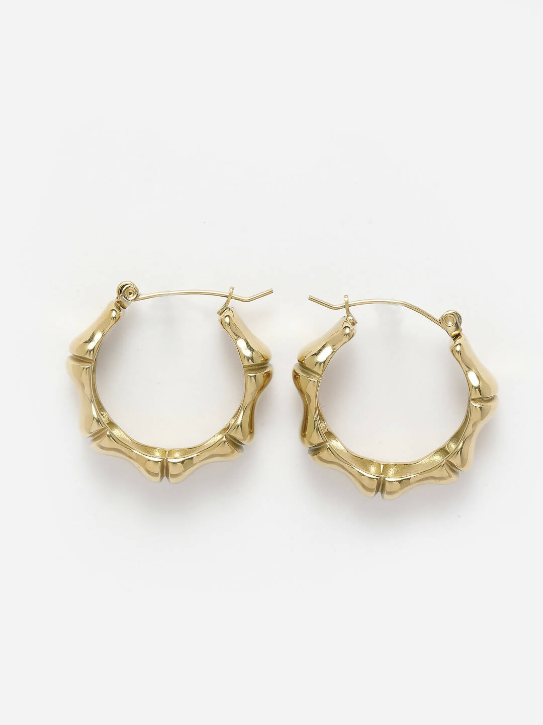 NVR Women Gold Circular Hoop Earrings | Swadesiicart
