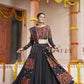 Black Viscose Rayon Thread Embroidery with mirror work Navratri Lehenga Choli with Dupatta - Raas