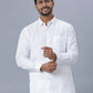 Ramraj Cotton Mens Full Sleeve Formal Poly cotton White Shirt | Swadesiicart