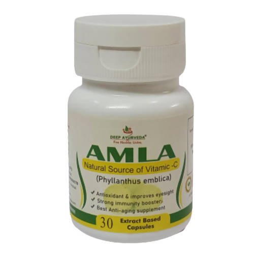Deep Ayurveda Amla 500mg Veg Capsules - DEEP AYURVEDA
