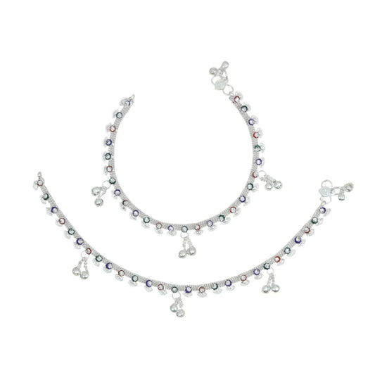 Joban Fashion Silver Copper Anklet For Girl | Swadesiicart
