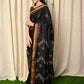 Very Much Indian Khun Saree Cotton Resham Handwoven Chrome Yellow & Black | Swadesiicart