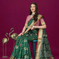 Lorenvalley Fashion Green Patola Silk Woven Design Zari Meenakari Weaving Saree - Swadesiicart