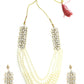 Mominos Fashion Johar Kamal Gold-Polished Rani Haar with White and Off white Pearls Jewellery Set - Swadesiicart