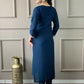 Blue Viscose Chanderi Stitched Suit With Dupatta - Tanisha | Swadesiicart