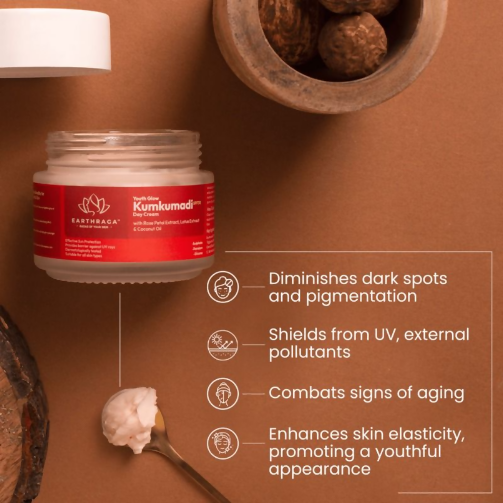 Earthraga Kumkumadi Day Cream SPF 30 | Swadesiicart