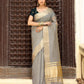 Shree Shyam Fashion Grey Cotton Saree
