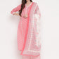 NOZ2TOZ Women Light Pink Cotton Kurta With Palazzo & Dupatta (3Pcs Set) - Noz2Toz
