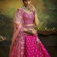 House of Panchhi Pink Pure Silk Moti & Zarkan heavy embroidery Lehenga choli & Dupatta | Swadesiicart