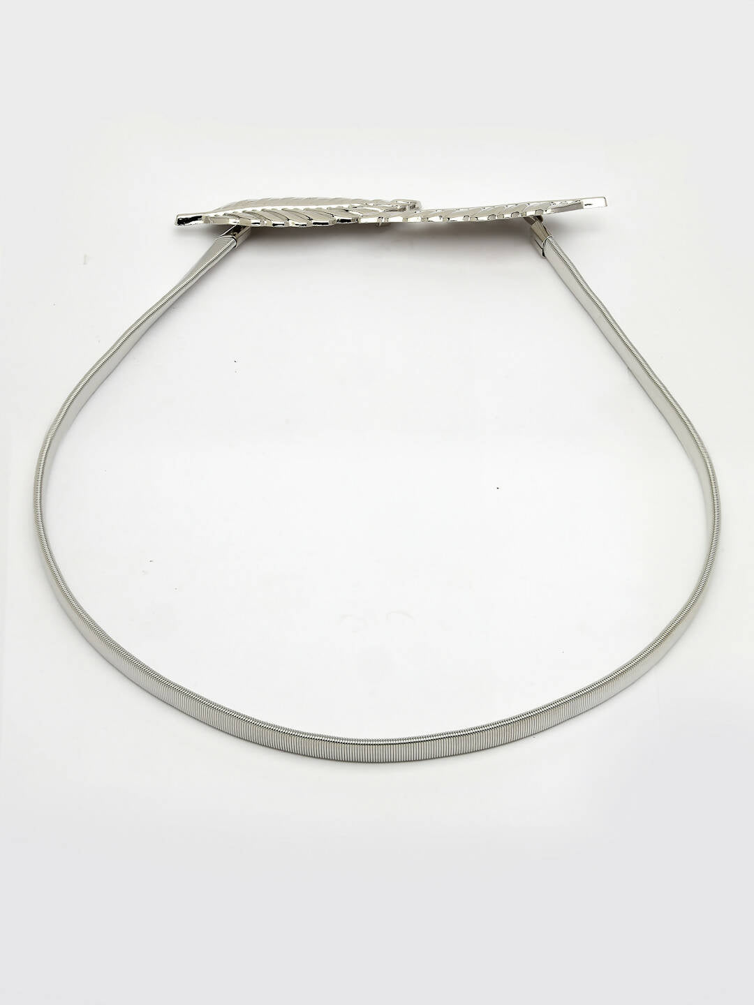 NVR Women Circular Silver Plated Stretchable Metal Belt | Swadesiicart