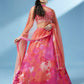 House of Panchhi Orange Organza Shibori Printed Lehenga choli & Dupatta | Swadesiicart