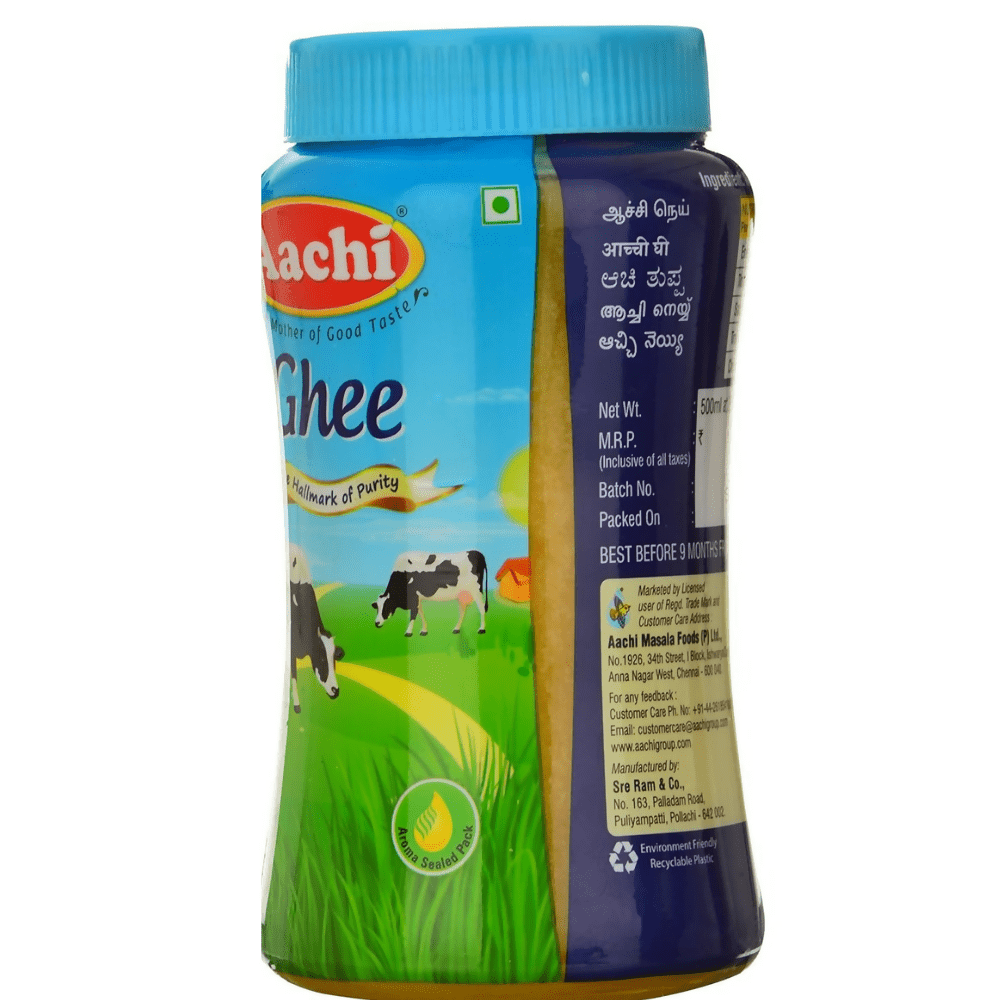 Aachi Ghee Jar | Desi Ghee with Rich Aroma | Pure Ghee | Helps in Better Digestion and Immunity | Swadesiicart