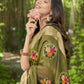 Vamsee Nikita Green Cotton Saree - Swadesiicart